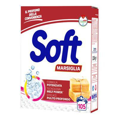 DETERGENȚI DE RUFE - DETERGENT PULBERE SOFT MARSIGLIA 105 SPALARI