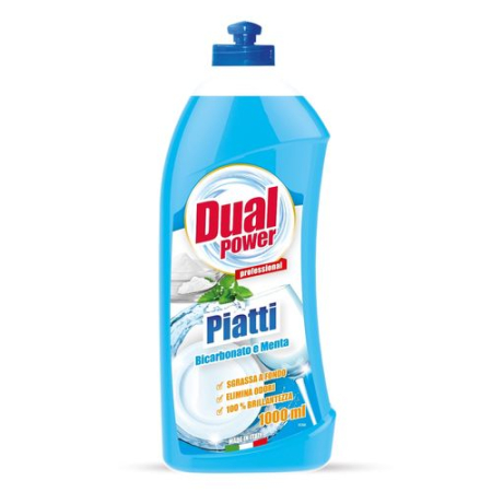 DETERGENȚI DE  VASE - DETERGENT VASE DUAL POWER BICARBONAT SI MENTA 1L