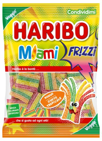 JELEURI ȘI BOMBOANE - JELEURI HARIBO MIAMI FRIZZI 175GR