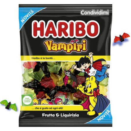 JELEURI ȘI BOMBOANE - JELEURI HARIBO VAMPIRI 160GR