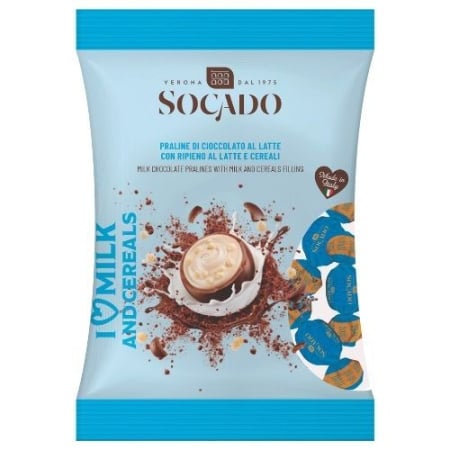 CREME ȘI CIOCOLATA - PRALINE DE CIOCOLATA  CU LAPTE SI CEREALE 105GR
