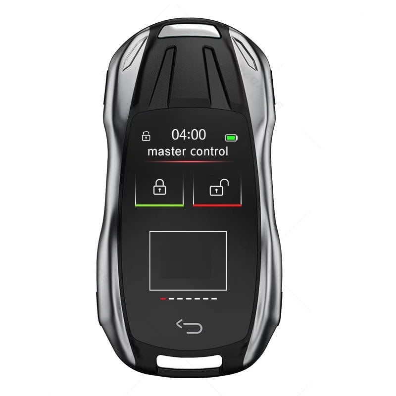 Cheie Smart key dedicata Porsche, LCD, functie keyless, silver [1]