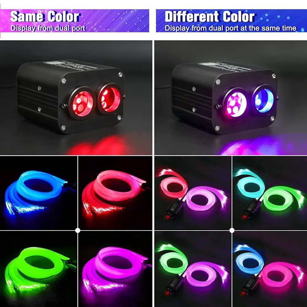 Kit fibra optica plafon instelat auto 16W, TWINKLE, 1100 fire, 4 metri cu aplicatie telefon [3]