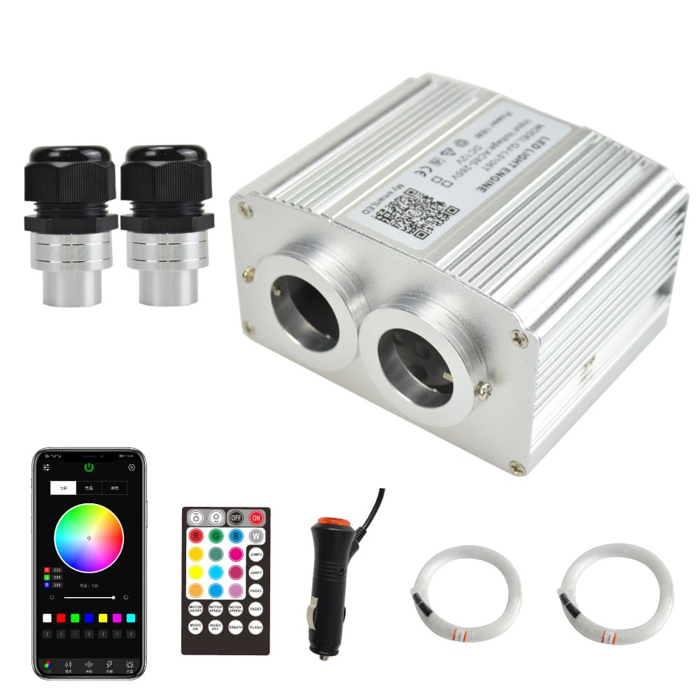 Kit Fibra Optica Plafon Instelat TWINKLE RGBW 900 Fire 2M 0.75mm cu aplicatie [1]