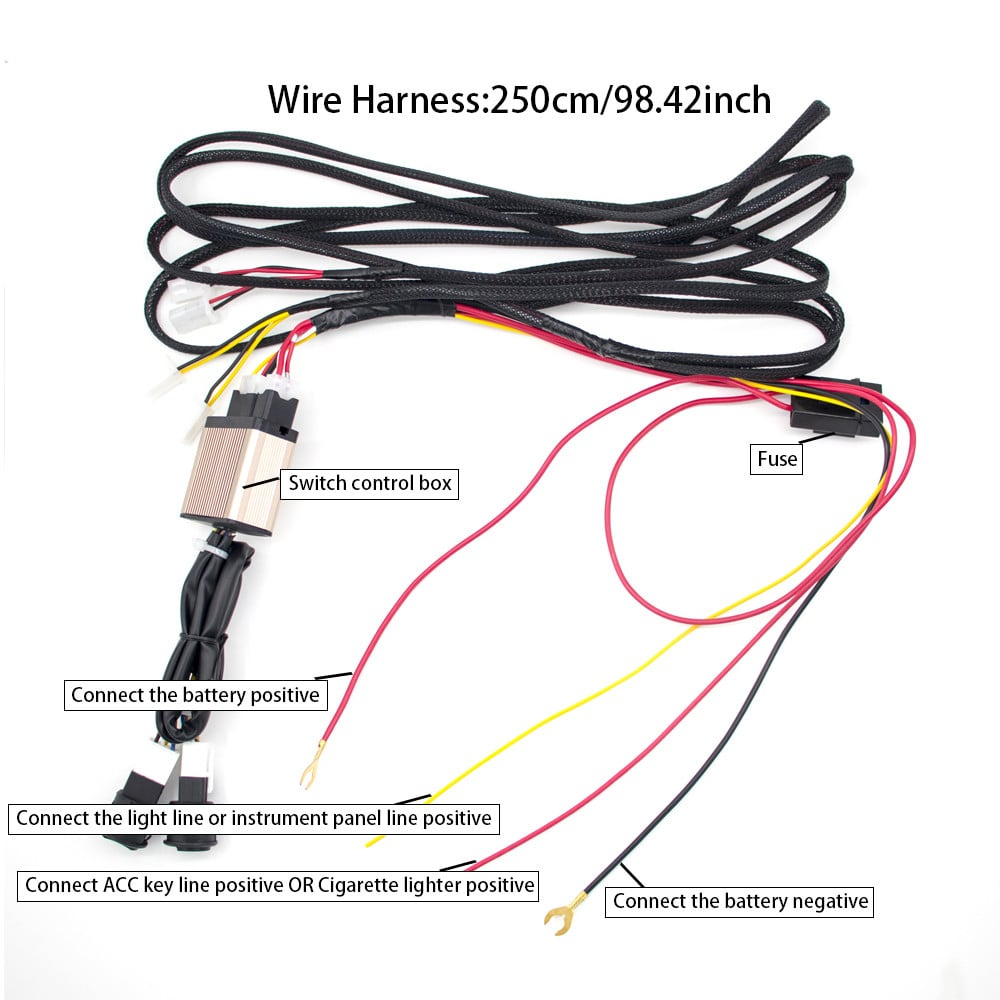 Kit incalzire in scaune, 2 scaune, 12V, 4 piese cu 3 trepte si butoane on/off [4]