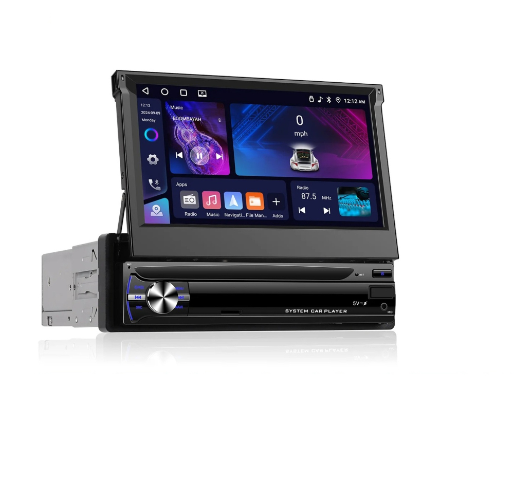 Navigatie 1DIN, Ecran retractabil, 4GB RAM 64GB, 4core carplay / android auto [1]