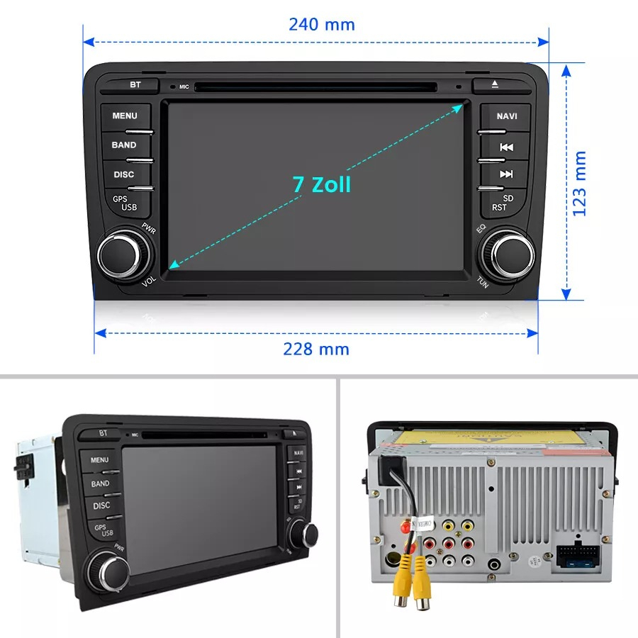 Navigatie Audi A3 (2003-2011) Wince, bluetooth, harti [3]