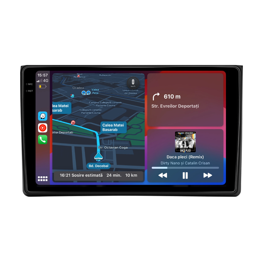 Navigatie Audi a4 b6, a4 b7, seat exeo, Android 13,Ecran 2K, 4GB RAM 64GB, Octa Core, carplay /android auto [2]