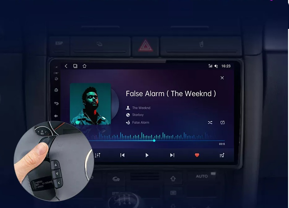 Navigatie Audi a4 b6, b7, seat exeo, android 12, 1GB RAM 32GB, wifi, google maps, youtube, waze, bluetooth  [5]