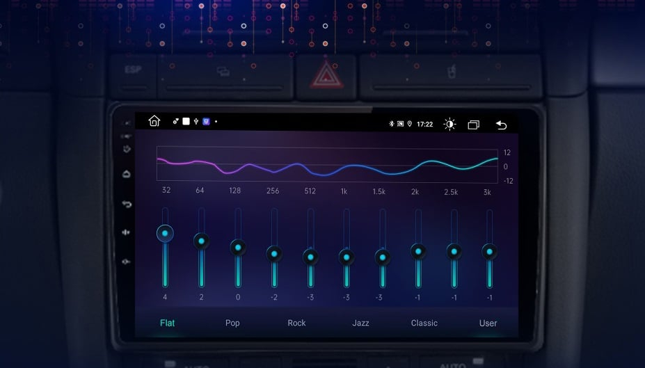 Navigatie Audi a4 b6, b7, seat exeo, android 12, 1GB RAM 32GB, wifi, google maps, youtube, waze, bluetooth  [8]