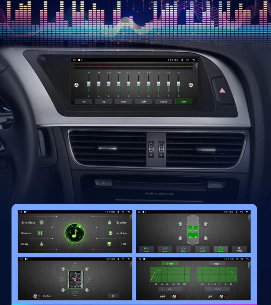 Navigatie Audi A4 B8, A5 2013-2016, Android, Carplay, 4GB RAM 64GB, youtube, waze, google maps [9]