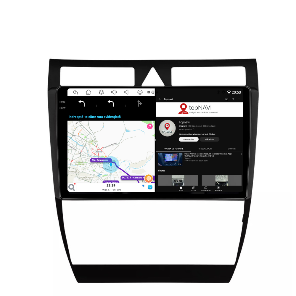 Navigatie Audi A6 C5 (1997-2006), Android, Ecran 9 inch, 6GB RAM 128GB, 8-core [4]