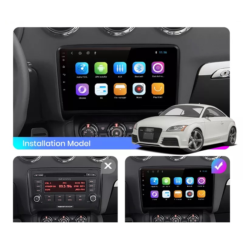 Navigatie audi TT 2006-2014, Android 12, 1GB RAM 32GB, google maps, youtube, waze, wifi, bluetooth [2]