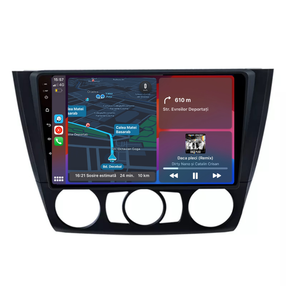 Navigatie BMW Seria 1 E82 E88 E81 E87 2004-2011, Android 12, 1GB RAM 32GB, waze, youtube, google maps,bluetooth [1]