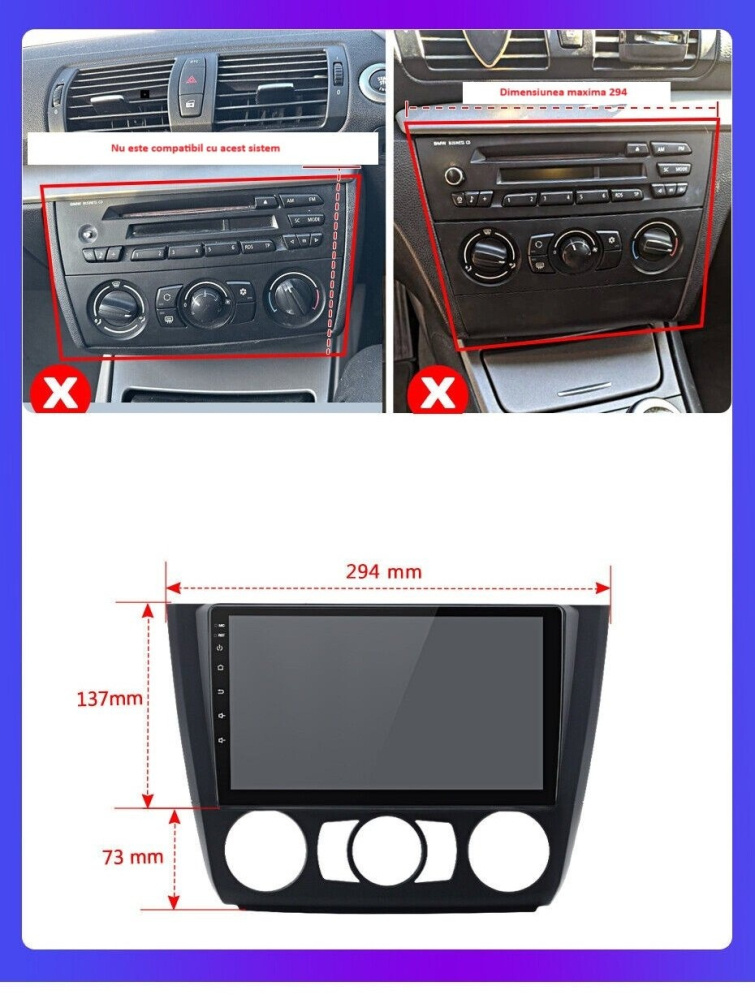 Navigatie Bmw Seria 1 E87 / E88 (2004-2011), Android, Ecran 9 inch 2K, 12GB RAM 256GB, 8-core [4]