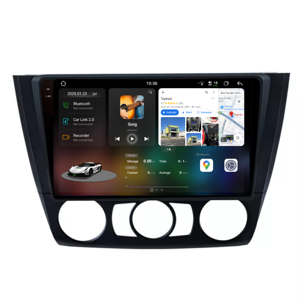 Navigatie Bmw Seria 1 E87 / E88 (2004-2011), Android, Ecran 9 inch 2K, 12GB RAM 256GB, 8-core [1]