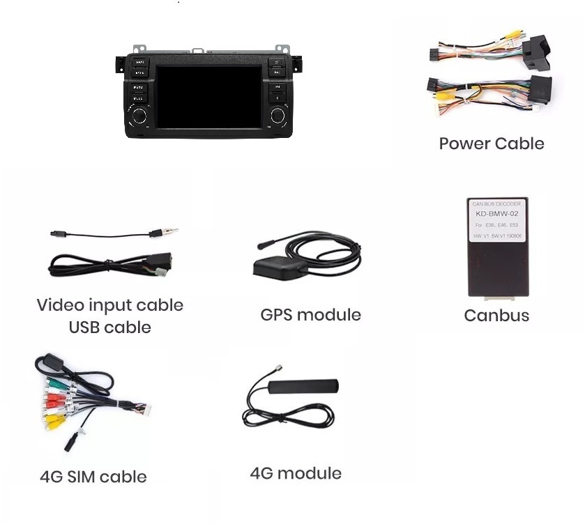 Navigatie Bmw seria 3 E46 (1998-2006), 4GB RAM 64GB, ecran 7 inch [6]