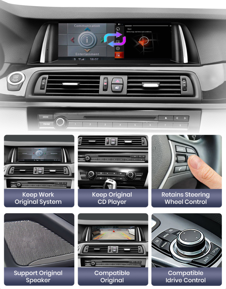 Navigatie Bmw seria 5 (2012-2017), 4GB RAM 64GB, Ecran 10.25 inch, 8-core, sistem NBT [10]