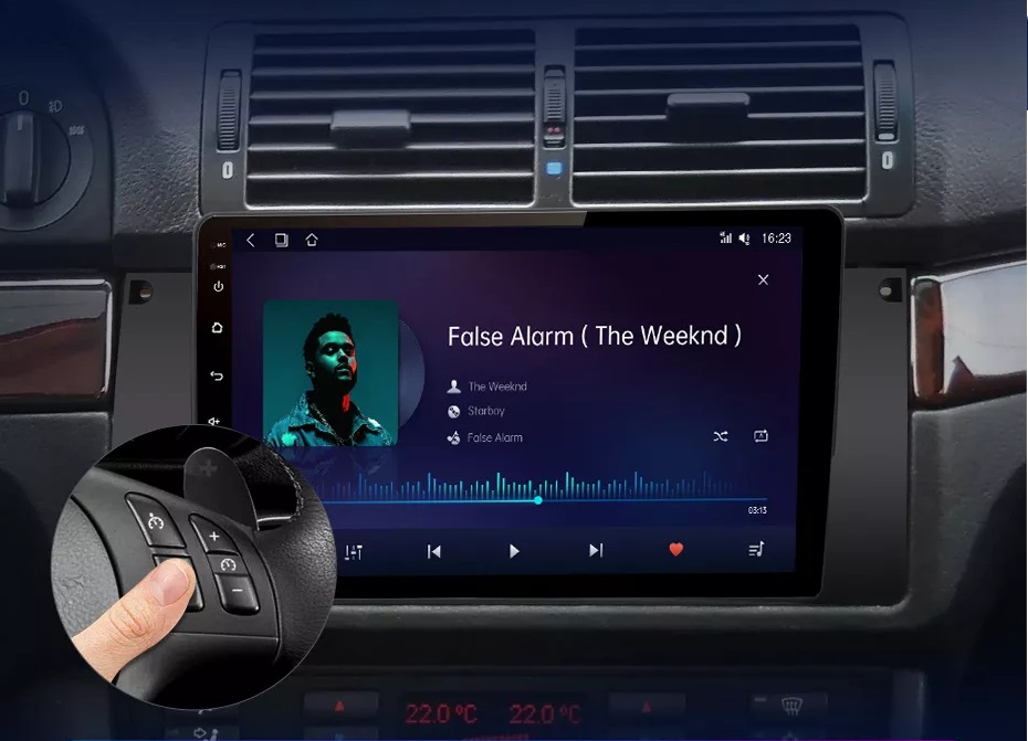 Navigatie bmw seria 5 e39, X5 E53, Android 12, 1GB RAM 32GB, 9 inch, wifi, google maps, waze, youtube [6]