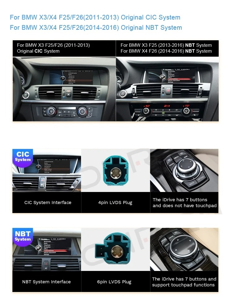 Navigatie BMW X4 F26 (2011-2012), Android, 4GB RAM 64GB, Ecran 8.8 inch, 8-core, sistem CIC [4]