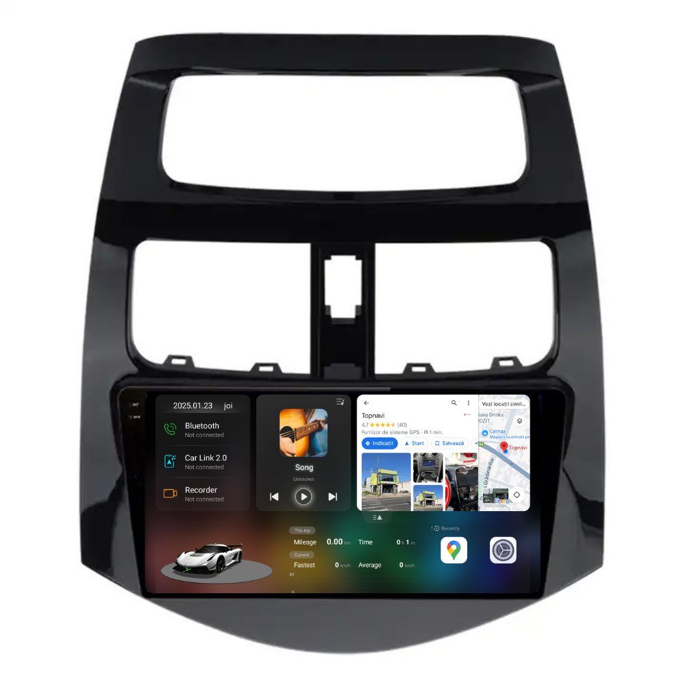 Navigatie Chevrolet Spark (2009-2015) , Ecran 9 inch 2K, 12GB RAM 256GB, 8-core [1]