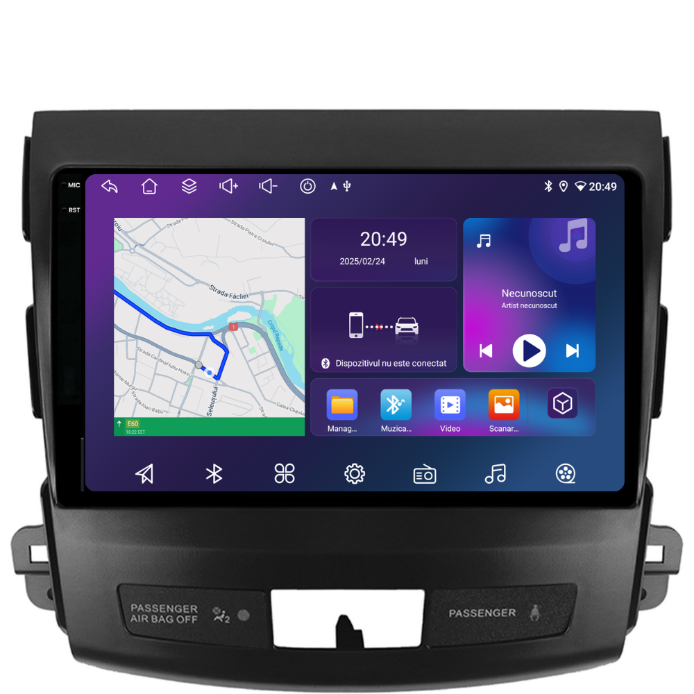 Navigatie Citroen C-Crosser (2007-2012), Ecran 9 inch, 6GB RAM 128GB, 8-core [1]