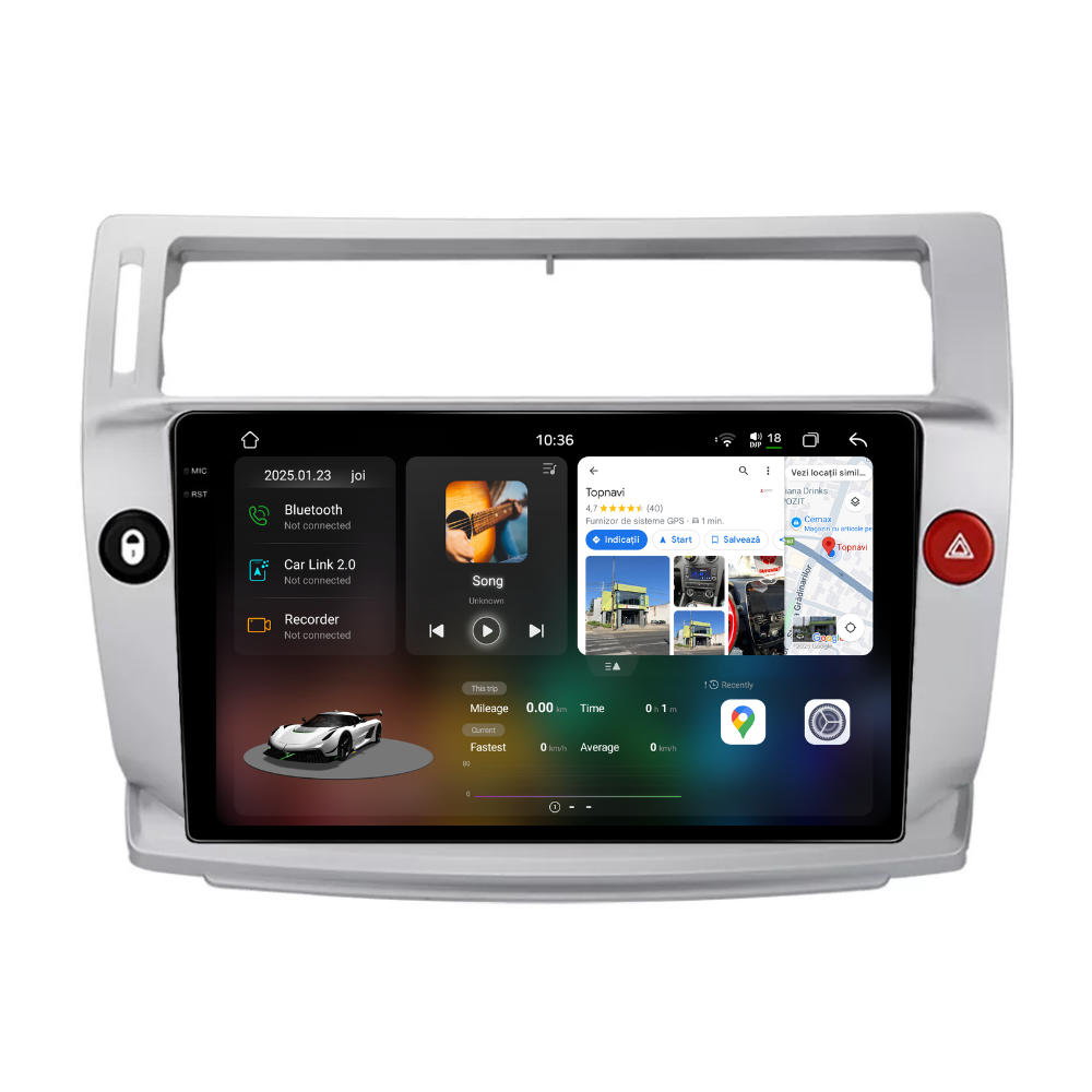 Navigatie Citroen C4 (2004-2009), Ecran 9 inch 2K, 12GB RAM, 256GB, 8-core [1]