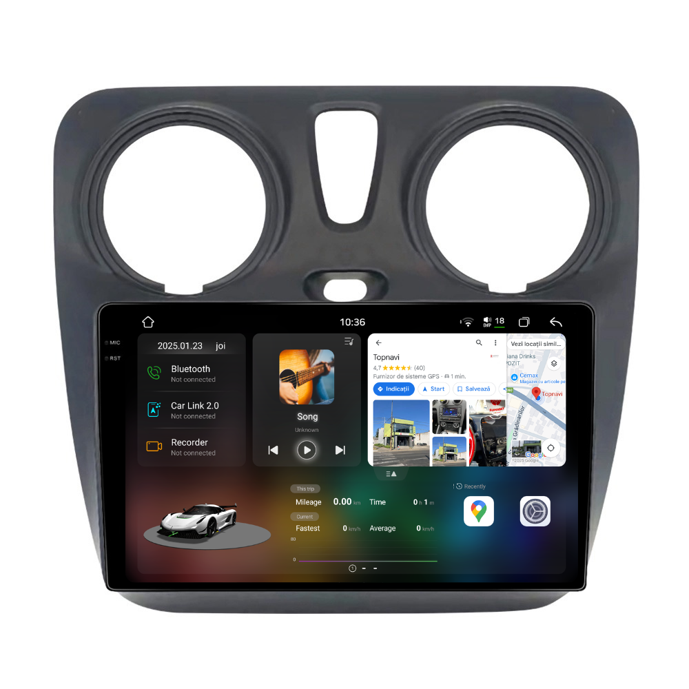 Navigatie Dacia Dokker (2012-2020), Android, Ecran 9 inch 2K, 12GB RAM 256GB, 8-core [1]