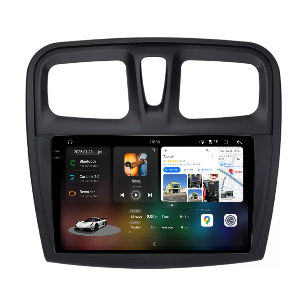 Navigatie Dacia Logan 2 (2012-2020), Android, Ecran 9 inch 2K, 12GB RAM 256GB, 8-core [1]
