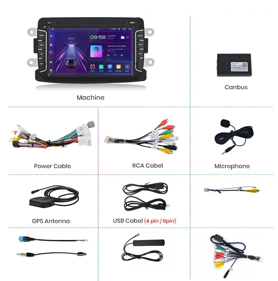 Navigatie Dacia Logan, Sandero, Duster, Android, 2GB RAM 32GB [6]