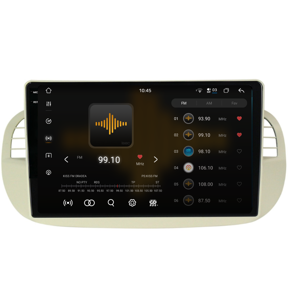 Navigatie Fiat 500 (2007-2015), Ecran 9 inch 2K, 12GB RAM 256GB, 8-core [3]