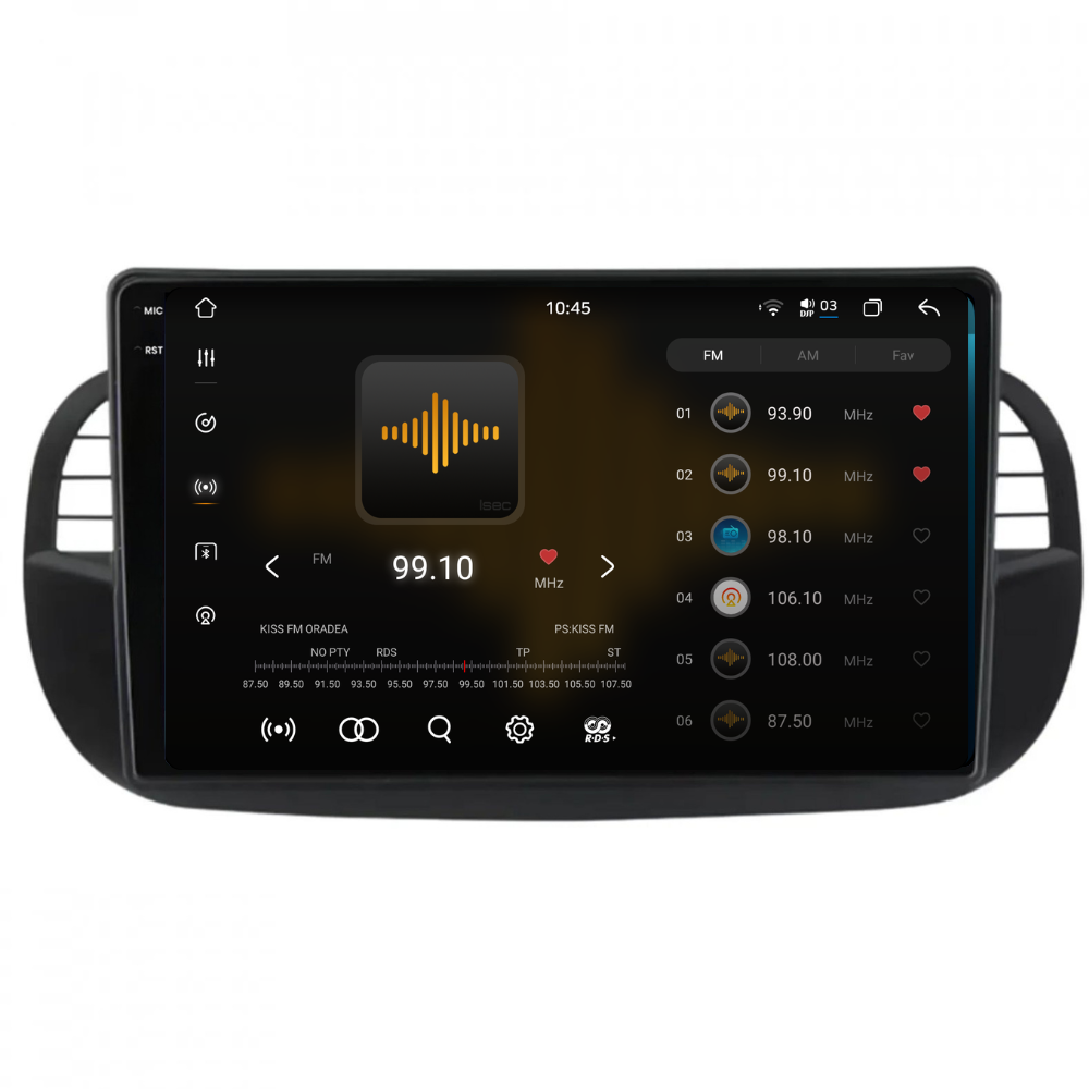 Navigatie Fiat 500 (2007-2015), Ecran 9 inch 2K, 12GB RAM 256GB, 8-core, negru [3]