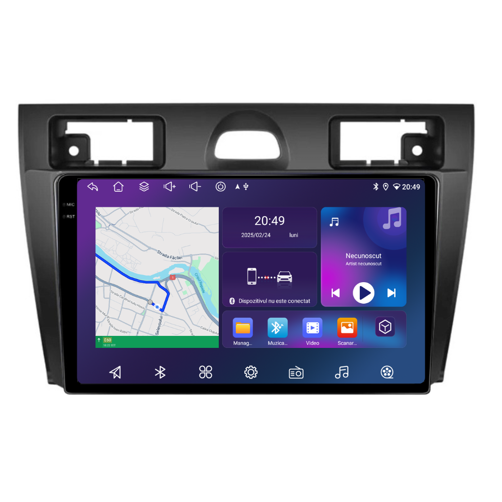 Navigatie Ford Fiesta (2002-2008), Android, Ecran 9 inch, 6GB RAM 128GB, 8-core [1]