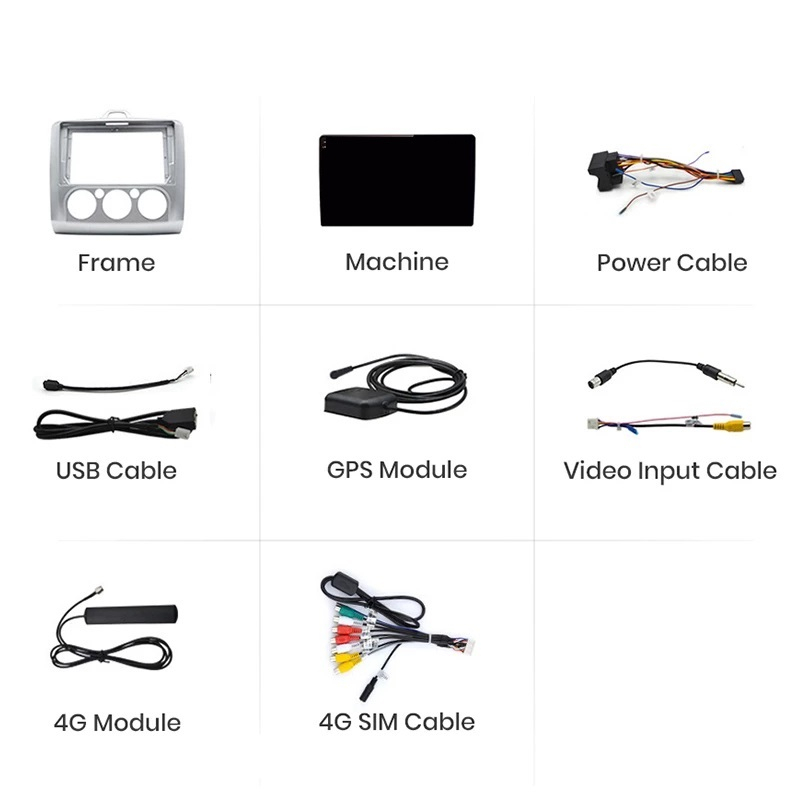 Navigatie Ford Focus 2004-2011, Android 13,Ecran 2K, 4GB RAM 64GB, Octa Core, carplay /android auto, rama argintiu AC [10]