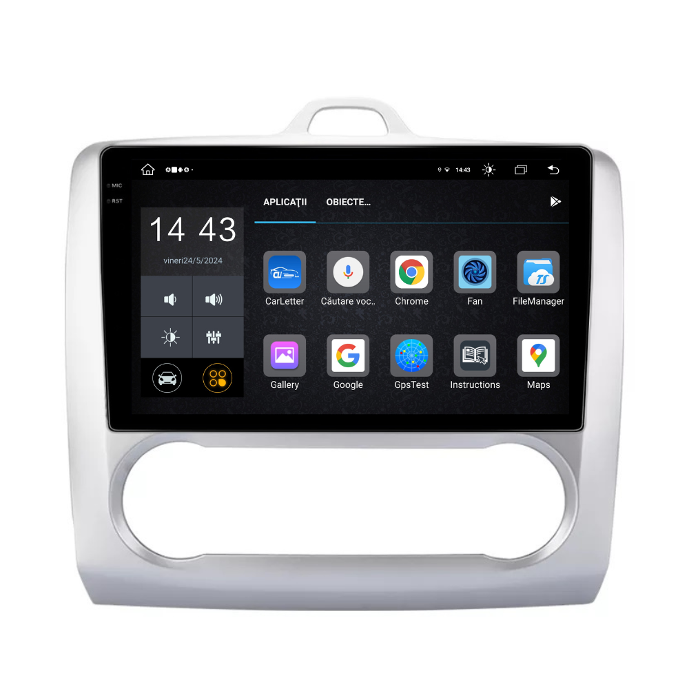 Navigatie Ford Focus 2004-2011, Android 13,Ecran 2K, 4GB RAM 64GB, Octa Core, carplay /android auto,rama argintiu clima [8]
