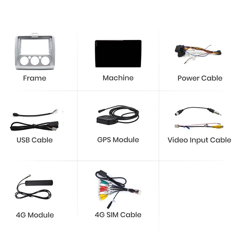 Navigatie Ford Focus 2004-2011, Android 13,Ecran 2K, 4GB RAM 64GB, Octa Core, carplay /android auto,rama negru clima [9]
