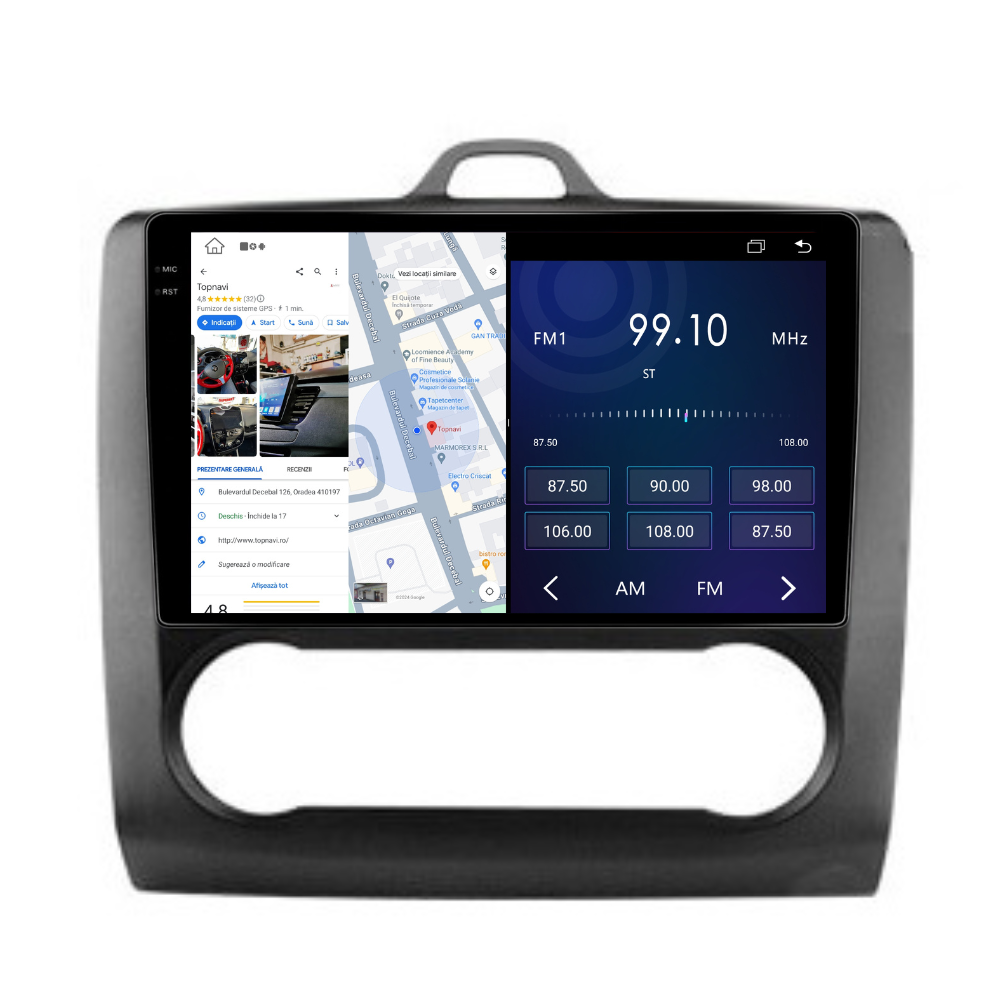 Navigatie Ford Focus 2004-2011, Android 13,Ecran 2K, 4GB RAM 64GB, Octa Core, carplay /android auto,rama negru clima [4]