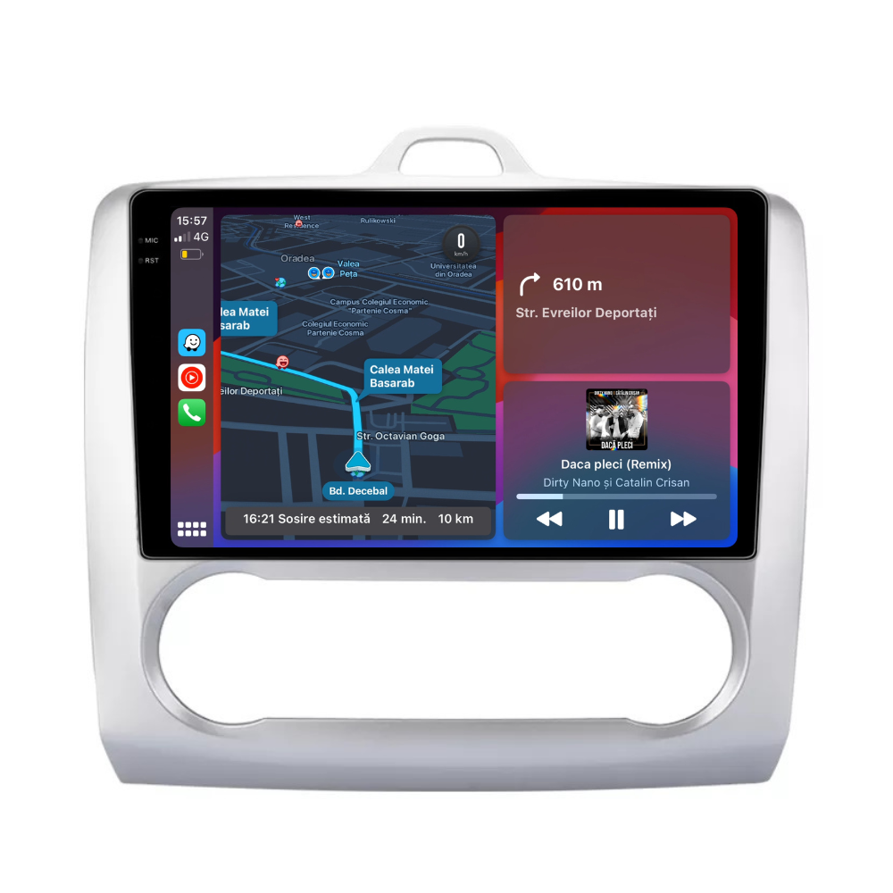 Navigatie Ford Focus 2004-2011, Android 13,Ecran 2K, 8GB RAM 256GB, Octa Core, carplay /android auto,rama argintiu clima [6]