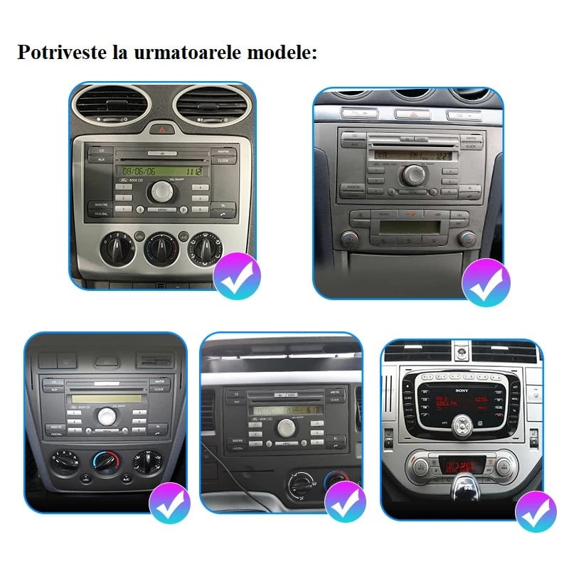 Navigatie Ford Transit (2005 - 2012), Android, 4GB RAM 64GB, 8-core, negru [5]