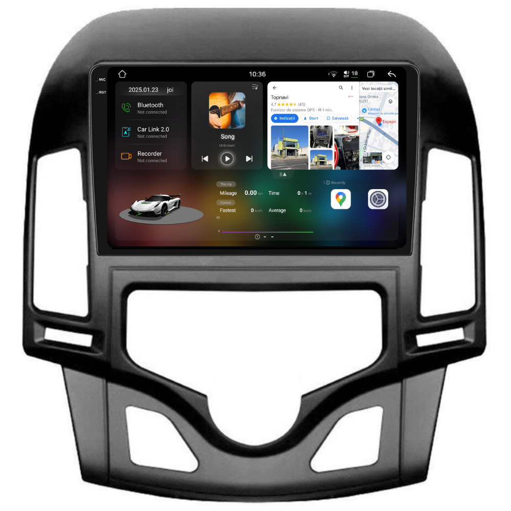 Navigatie Hyundai i30 (2007-2012), Ecran 9 inch 2K, 12GB 256GB, 8-core, clima manuala [1]