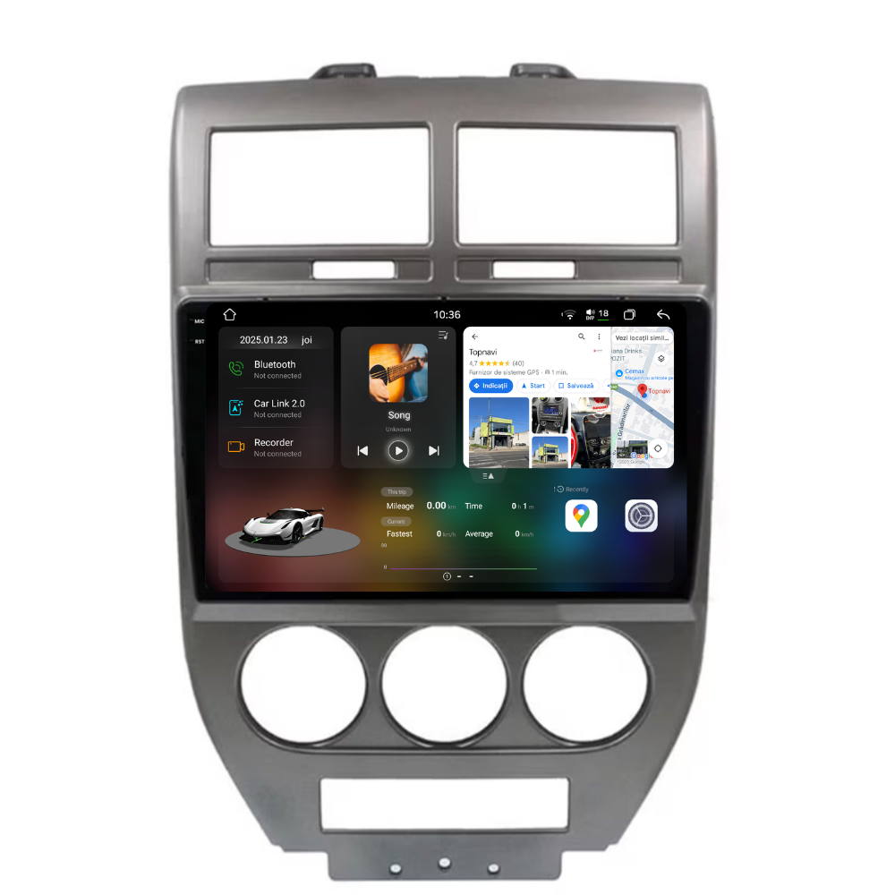 Navigatie Jeep Compass (2006-2010), Ecran 9 inch 2K, 12GB RAM 256GB, 8-core [1]