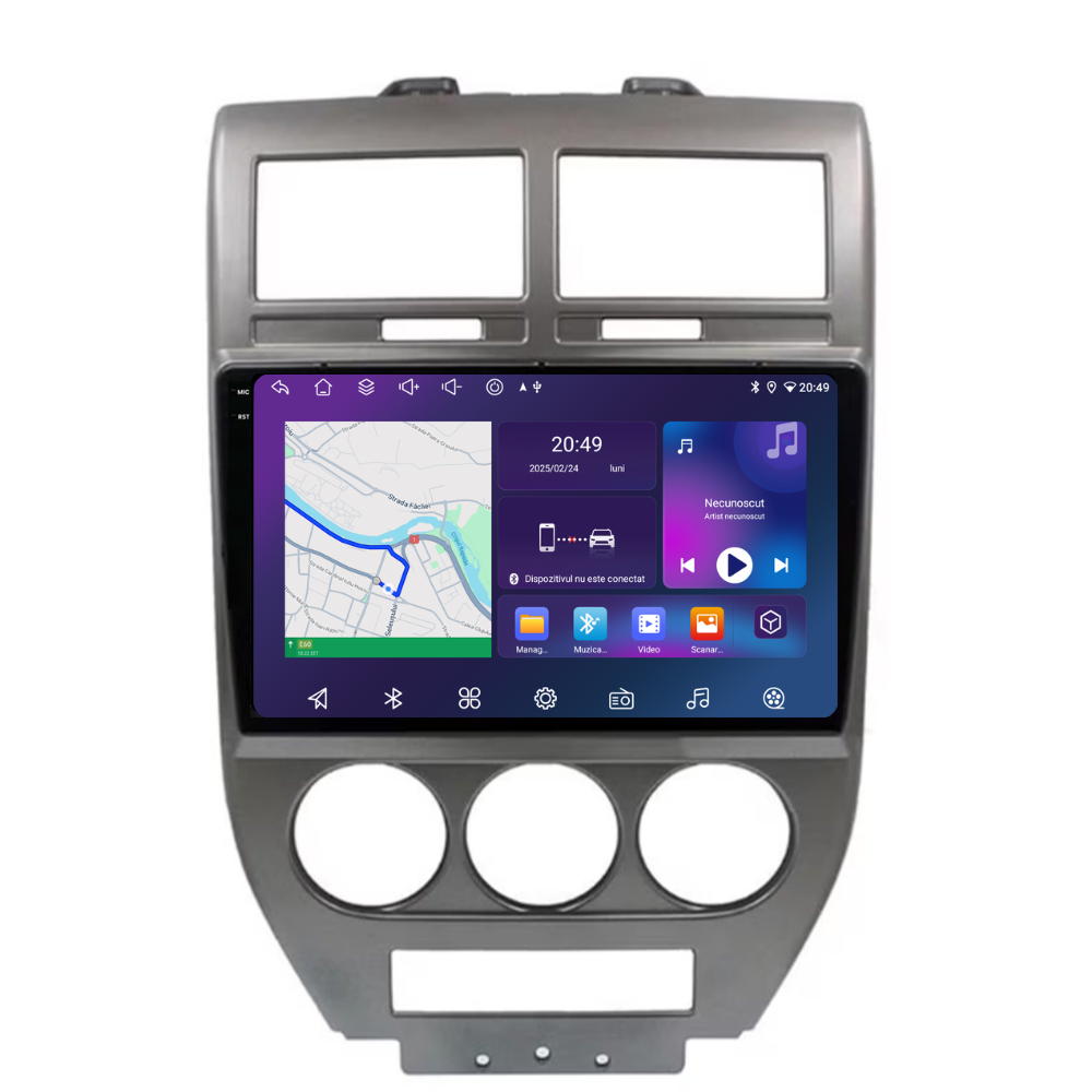 Navigatie Jeep Compass (2006-2010), Ecran 9 inch, 6GB RAM 128GB, 8-core [1]