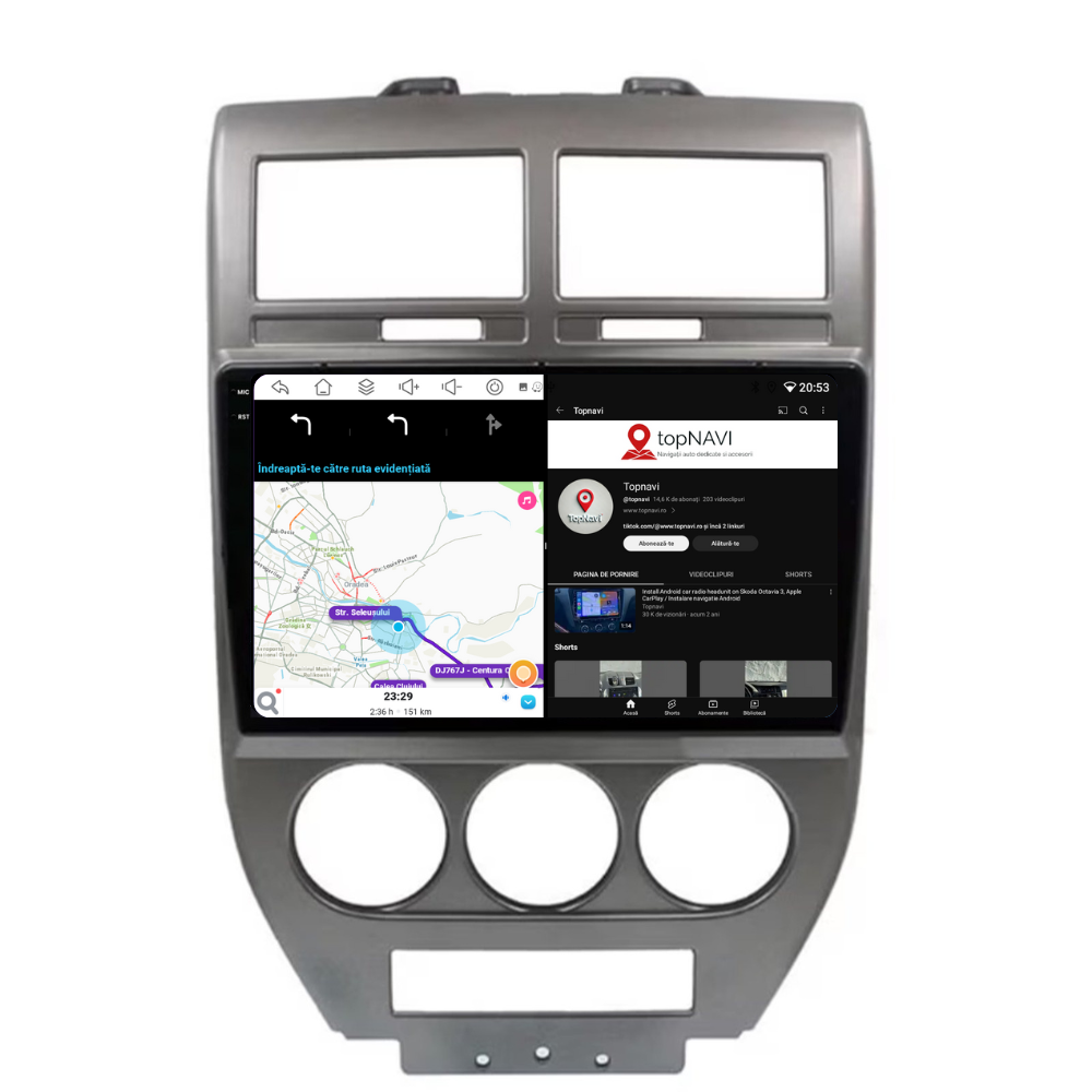 Navigatie Jeep Compass (2006-2010), Ecran 9 inch, 6GB RAM 128GB, 8-core [4]