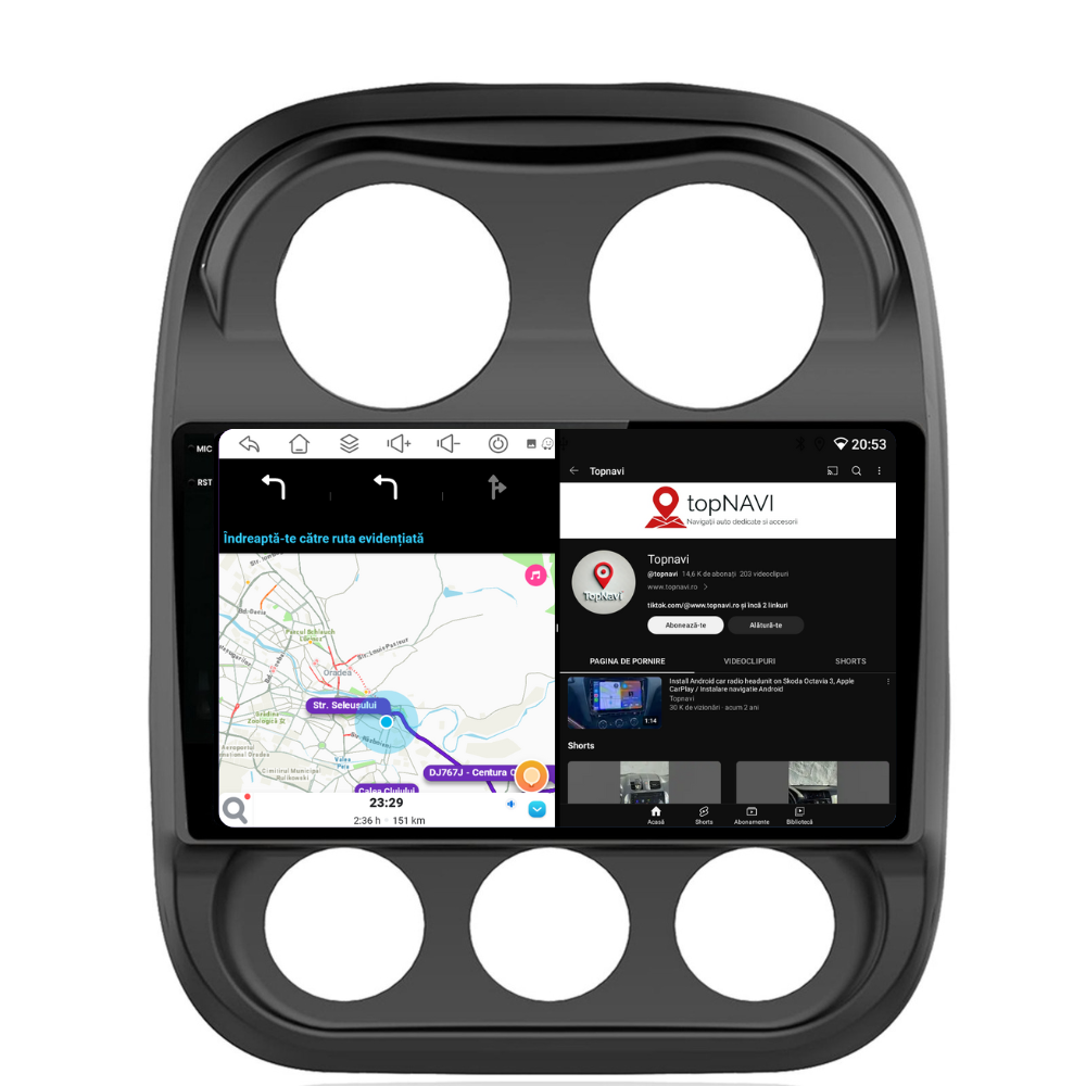 Navigatie Jeep Compass (2010-2016), Ecran 10 inch, 4GB RAM 64GB, 8-core [3]