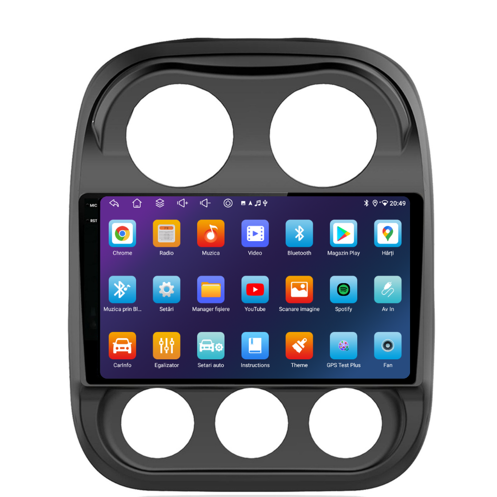 Navigatie Jeep Compass (2010-2016), Ecran 10 inch, 4GB RAM 64GB, 8-core [4]