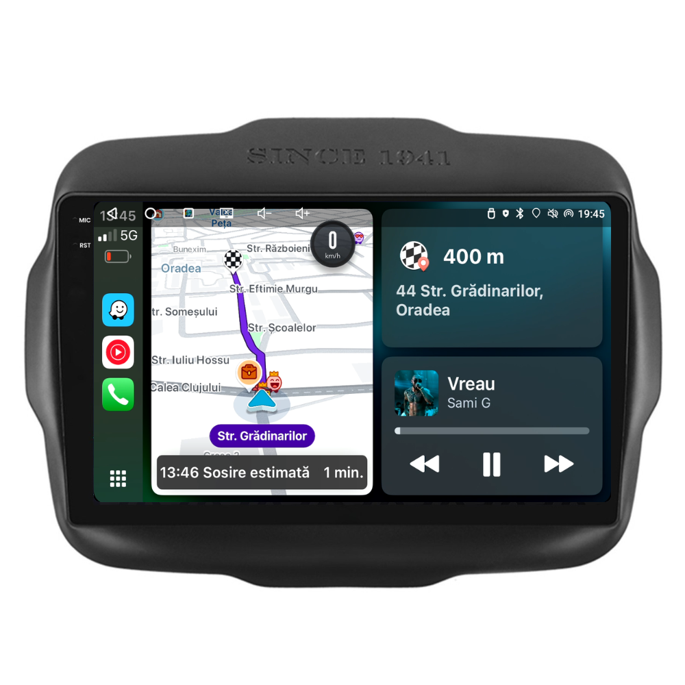 Navigatie Jeep Renegade (2016-2020), Ecran 9 inch 2K, 12GB RAM 256GB, 8-core [4]