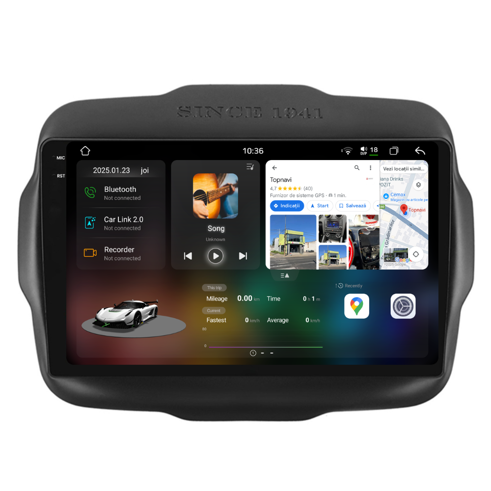 Navigatie Jeep Renegade (2016-2020), Ecran 9 inch 2K, 12GB RAM 256GB, 8-core [1]