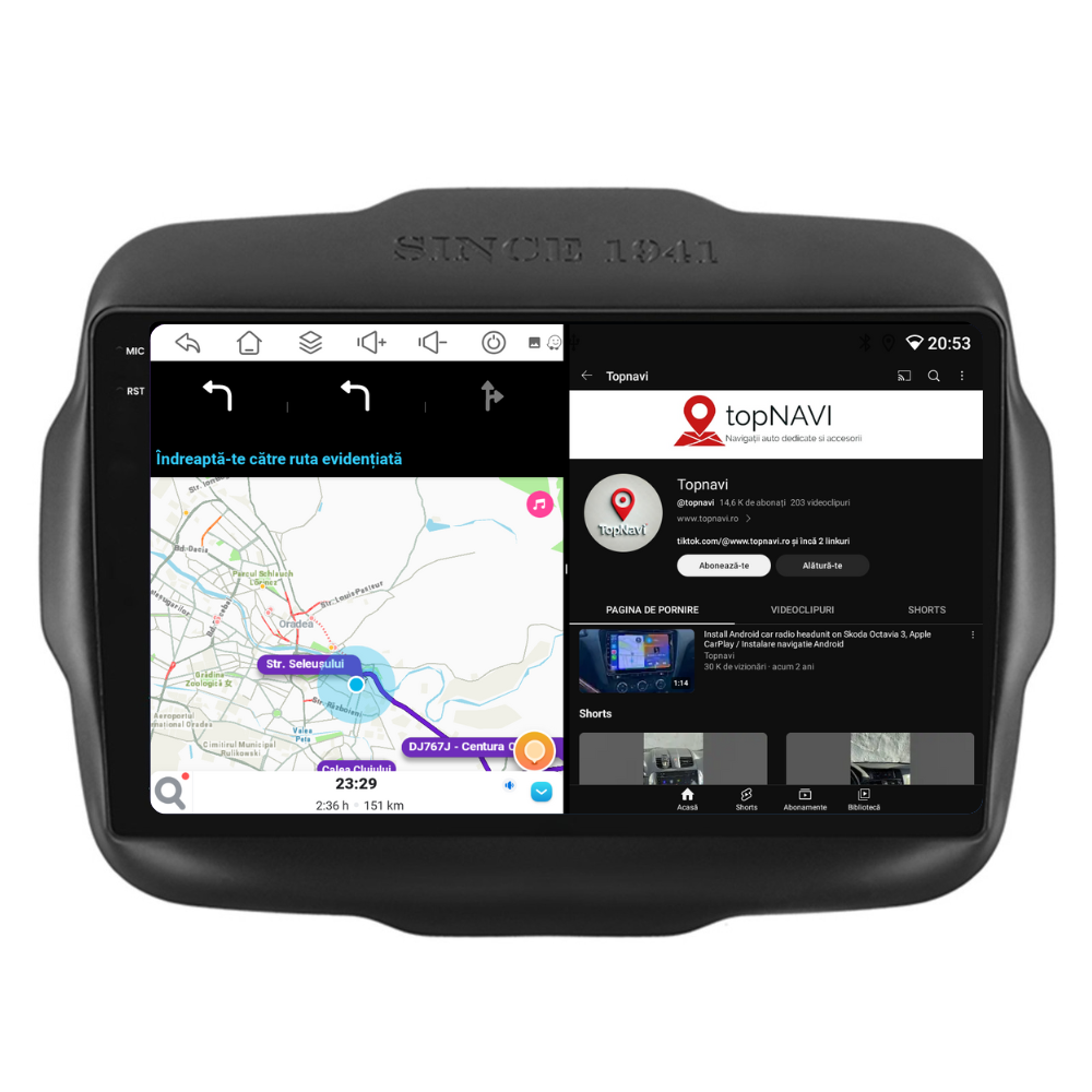 Navigatie Jeep Renegade (2016-2020), Ecran 9 inch, 6GB RAM 128GB, 8-core [4]