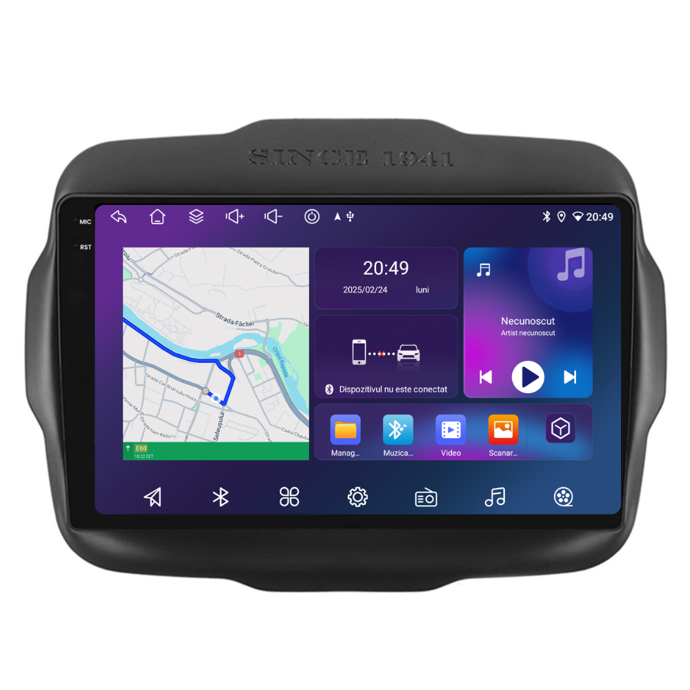 Navigatie Jeep Renegade (2016-2020), Ecran 9 inch, 6GB RAM 128GB, 8-core [1]