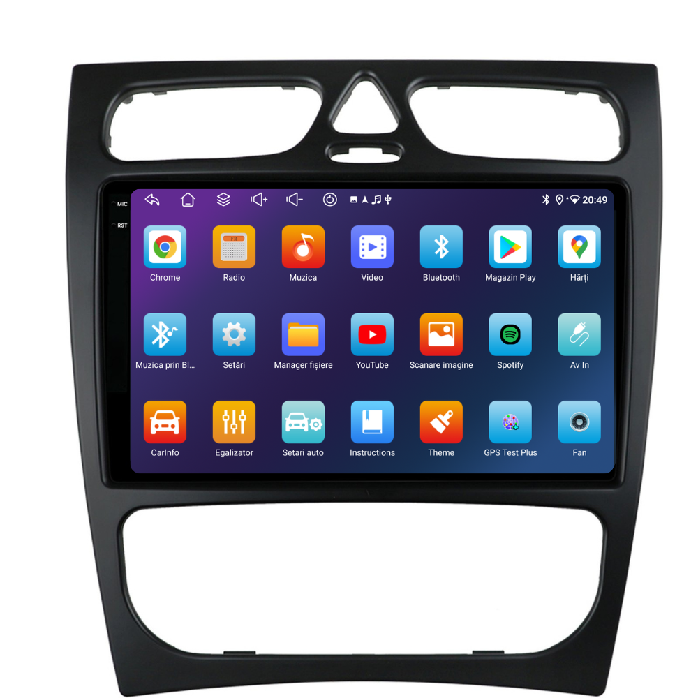 Navigație Mercedes C-Class w203 (2000-2005), Android, Ecran 9 inch, 6GB RAM 128GB, 8-core [2]